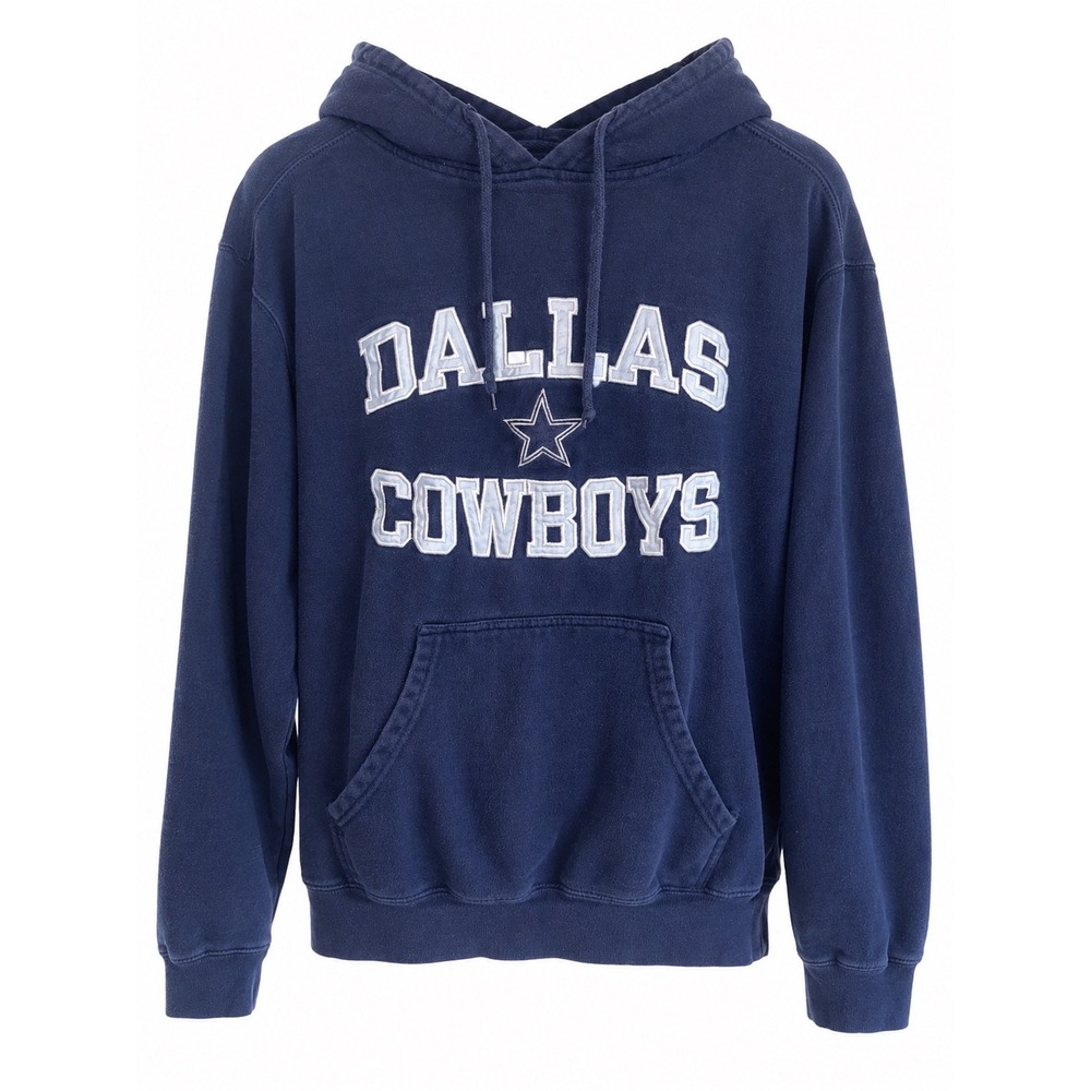 Dallas Cowboys Authentic Apparel Navy Blue Pullover Hoodie Sweatshirt Mens M